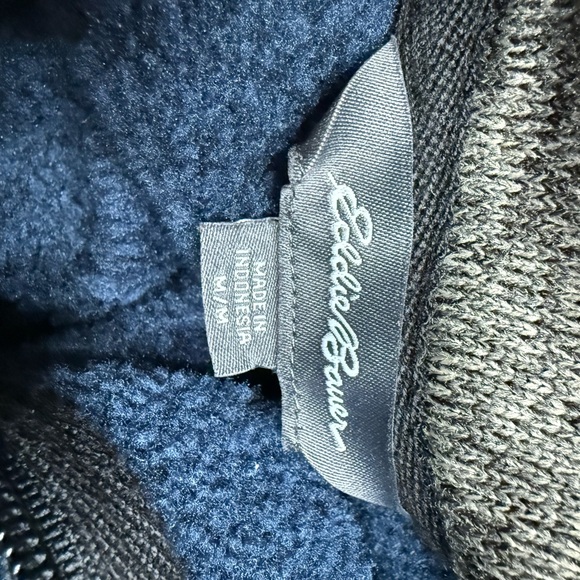 Eddie Bauer Men's Heathered Navy Crewneck Sweater - Picture 2 of 3